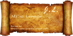 Jász Levente névjegykártya