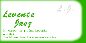 levente jasz business card