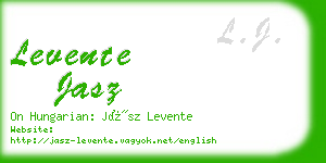 levente jasz business card